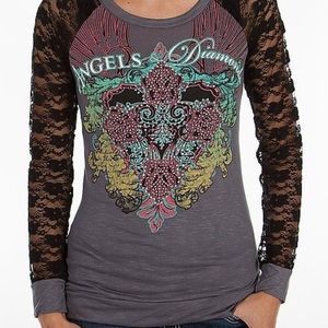 New Angels & Diamonds long sleeve cross t-shirt